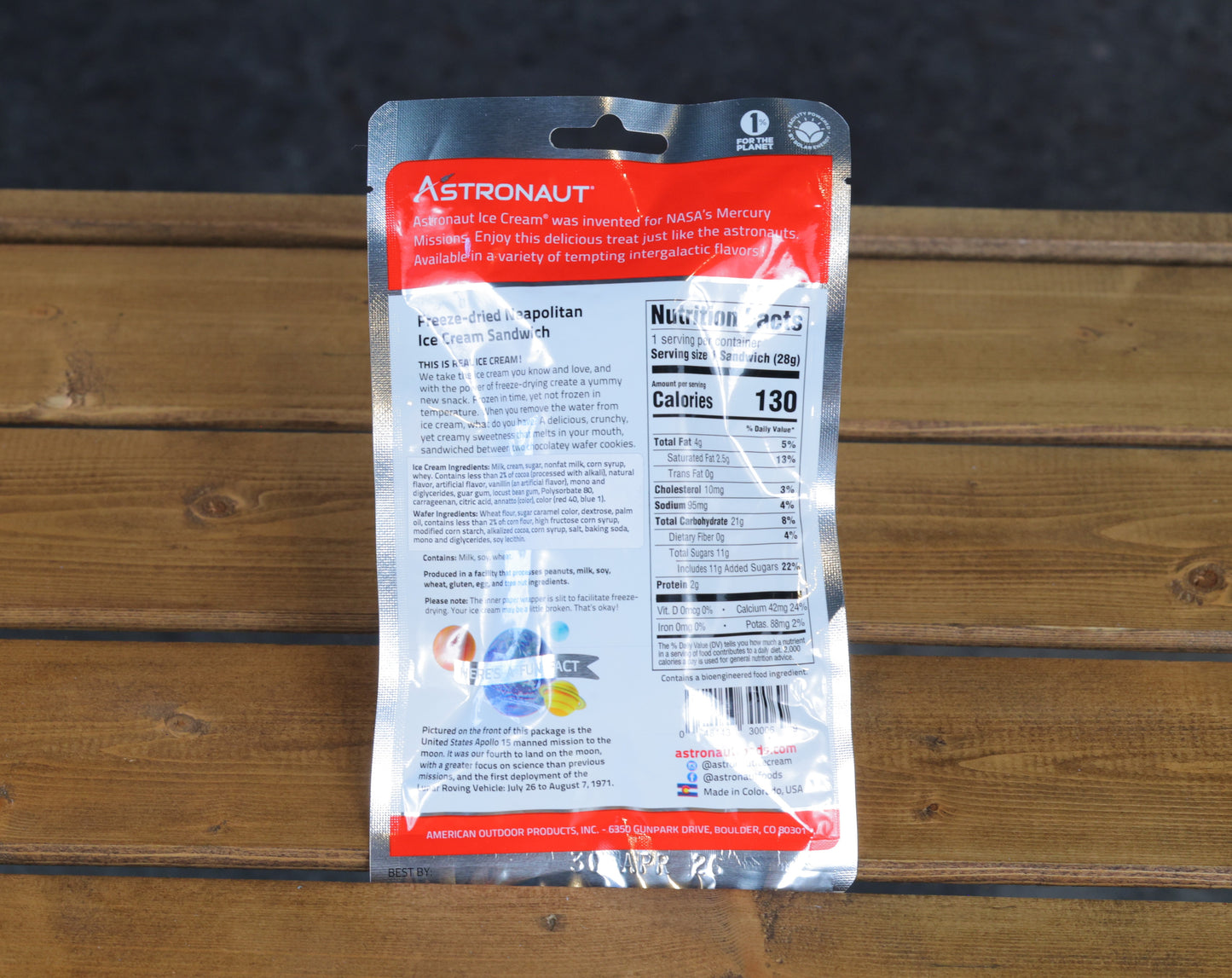 Neapolitan Astronaut Ice Cream Sandwich