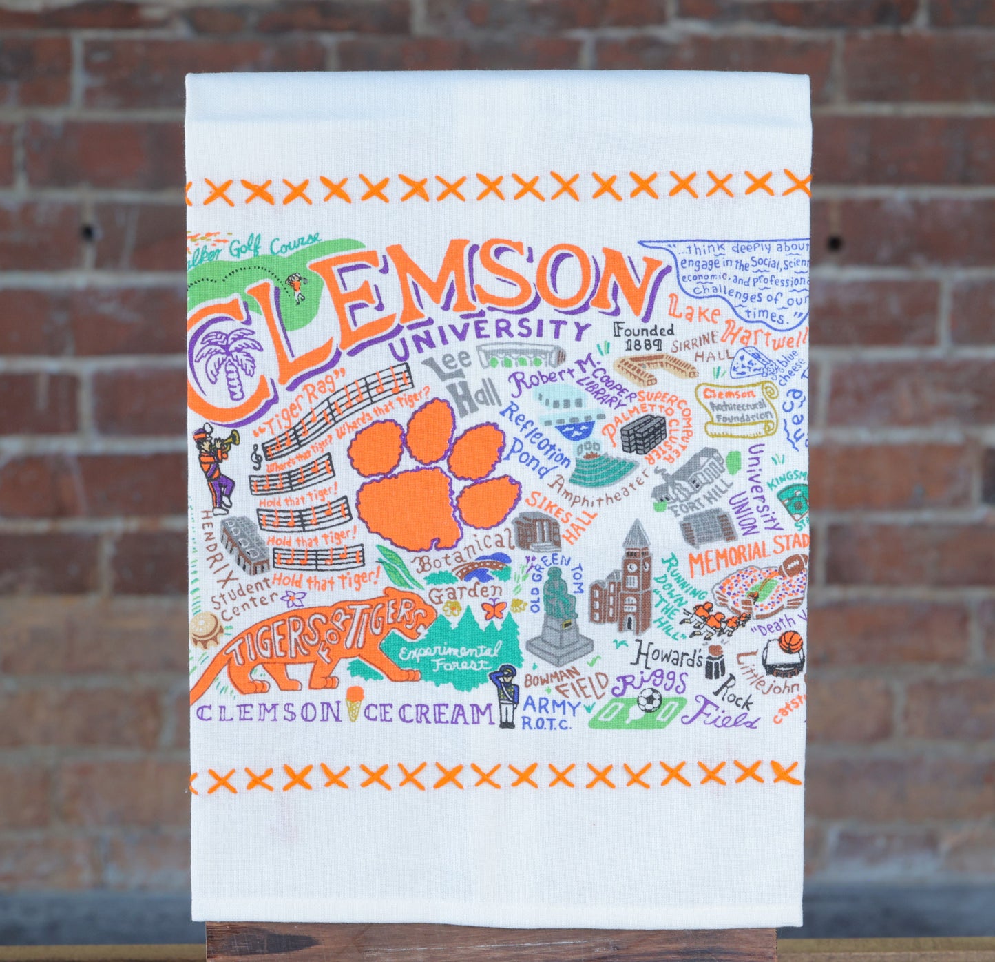 Clemson Icons Kitchen Towel