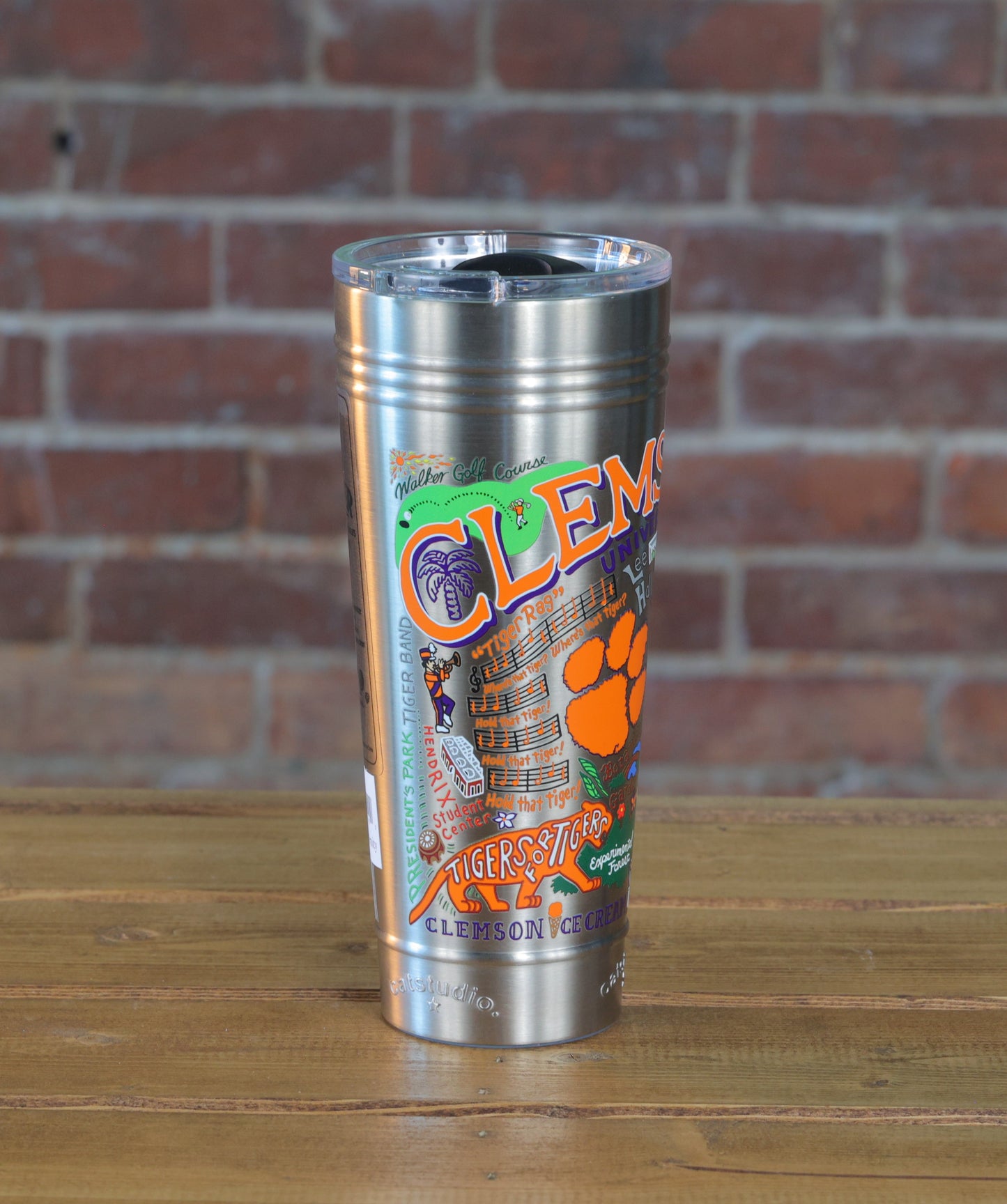 Stainless Steel Clemson Icons Tumbler