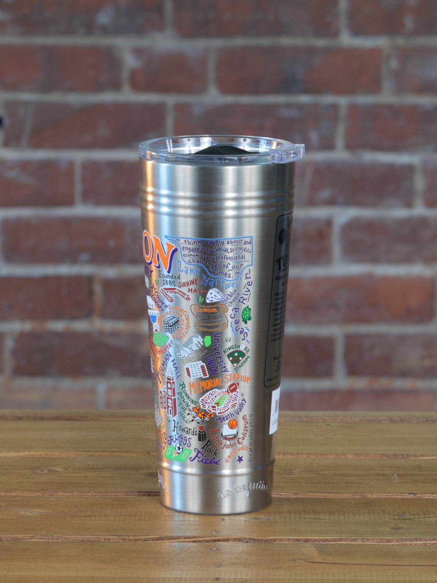 Stainless Steel Clemson Icons Tumbler