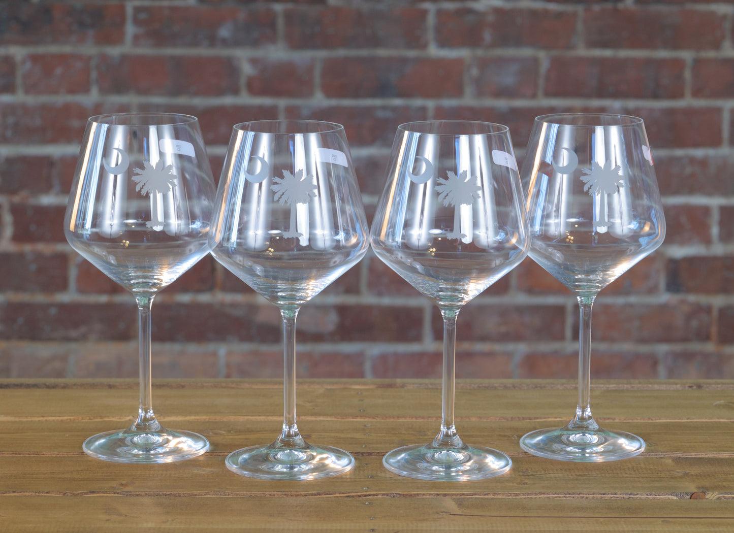 SC State Palmetto Red Wine Glass Set