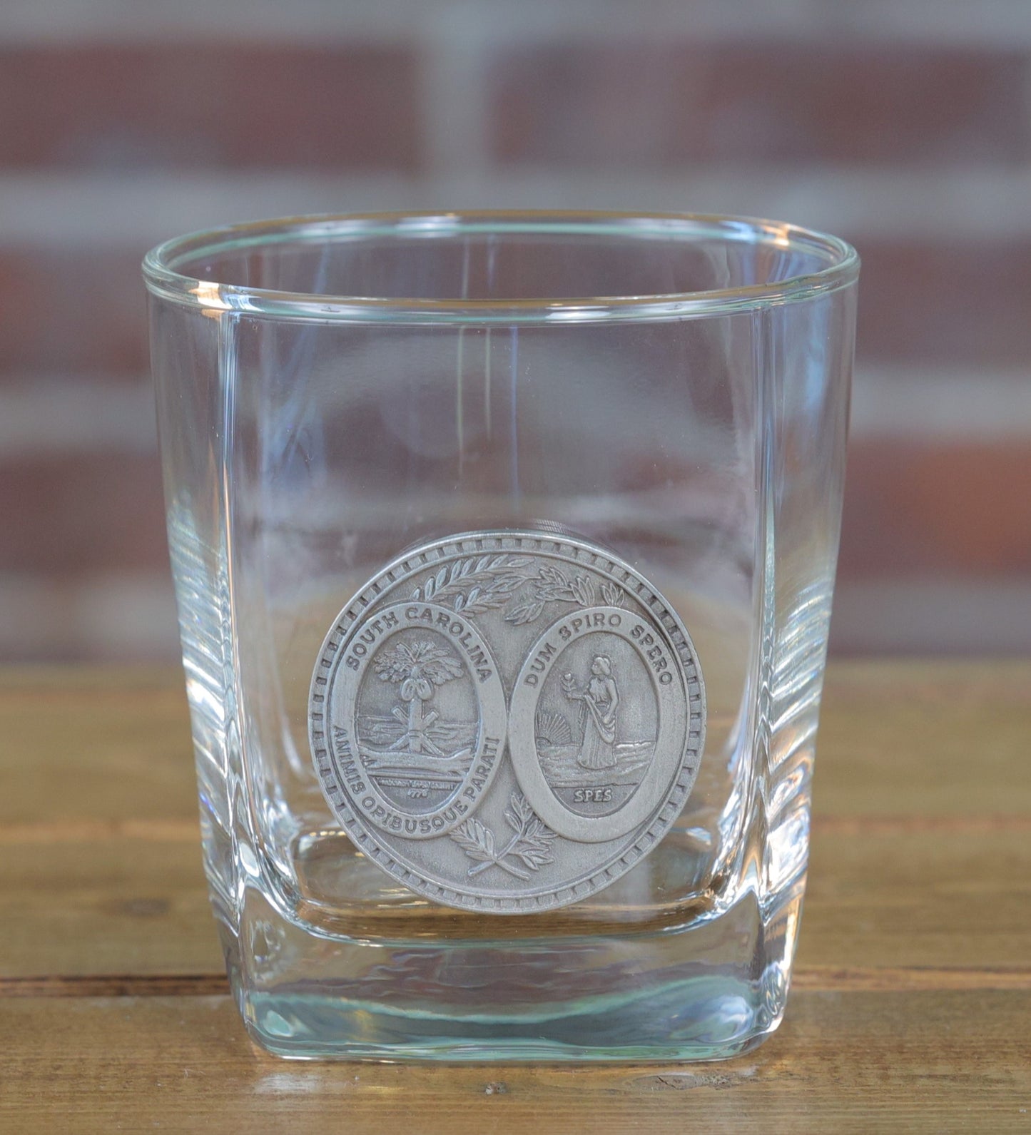 Double Old Fashioned Glass with Pewter SC Seal