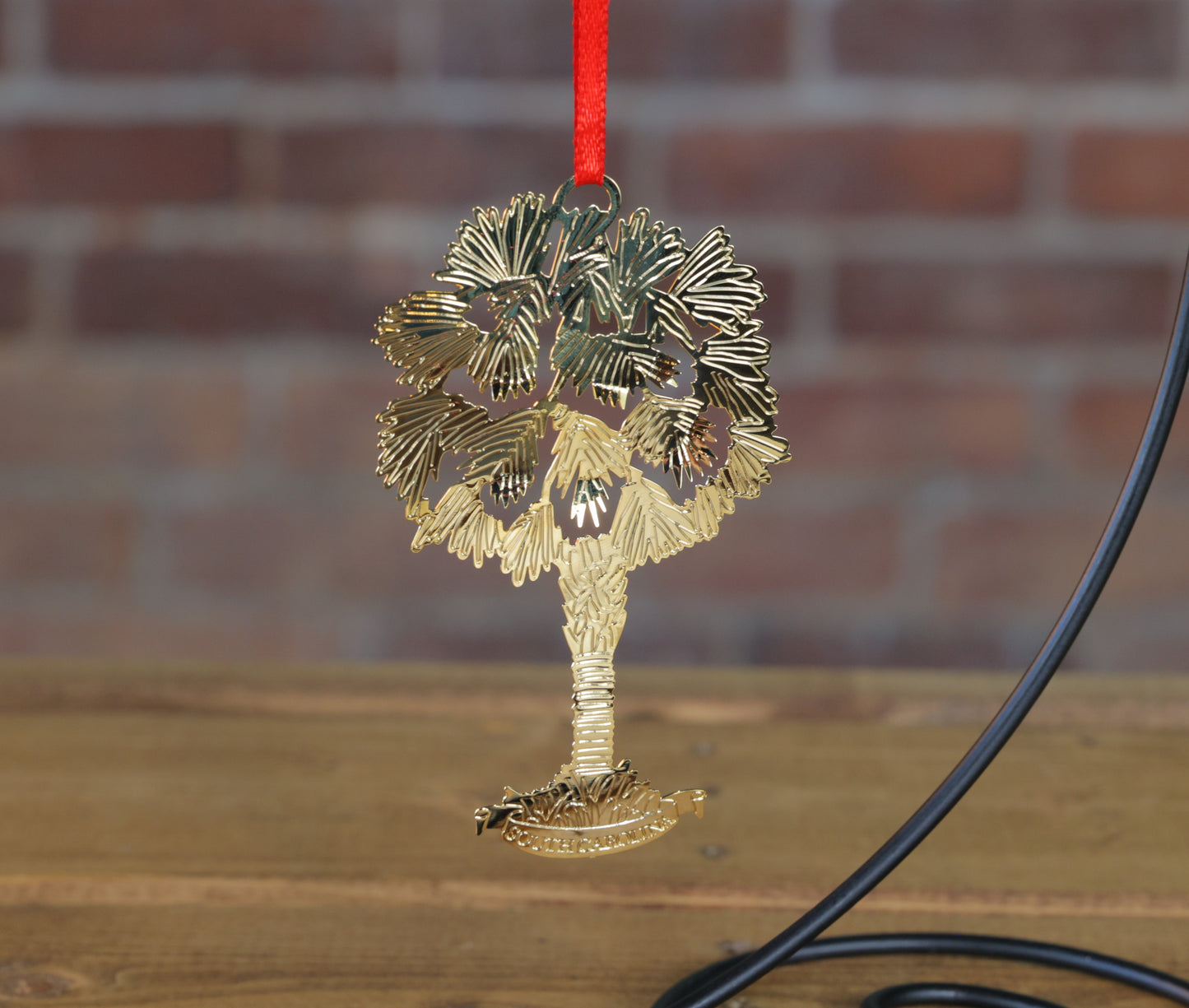 Gold Palmetto Tree Ornament
