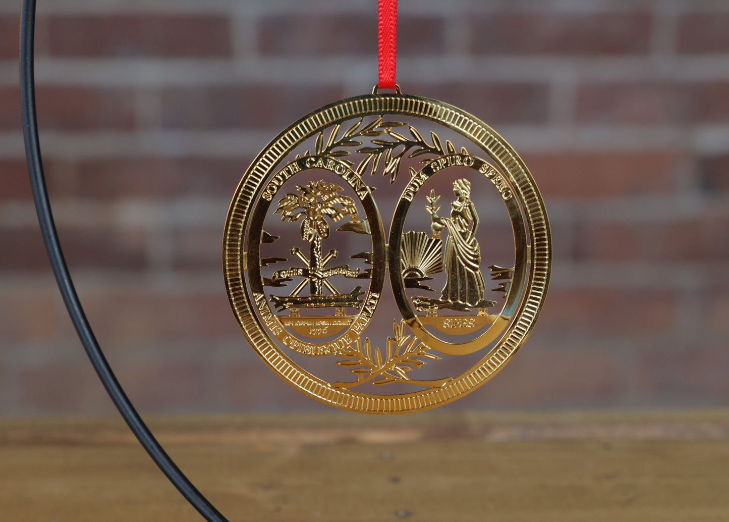 Gold SC State Seal Ornament