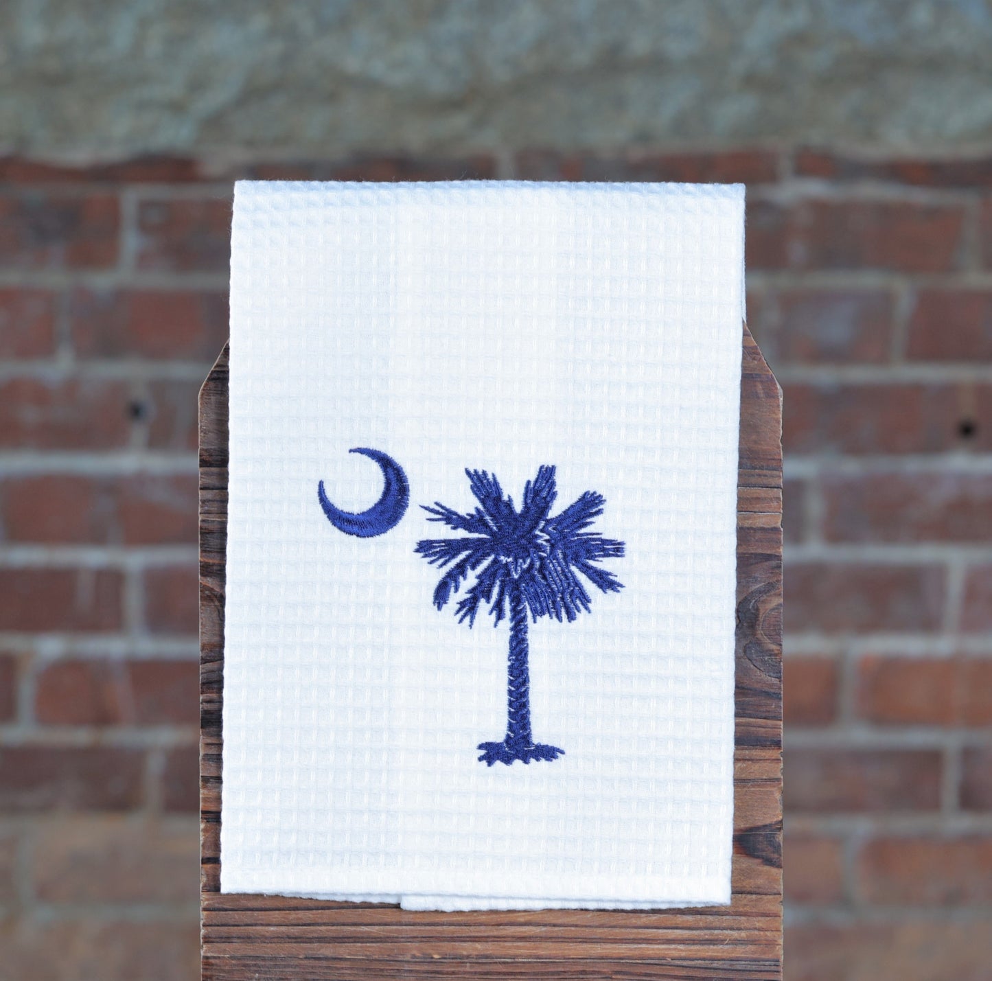 Palmetto Tree Waffle Weave Towel