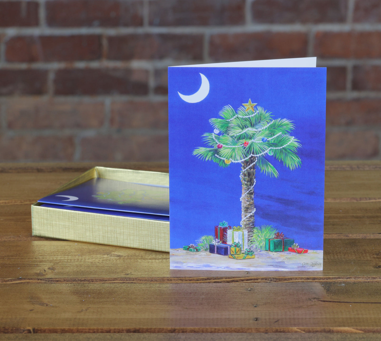 Boxed Christmas Palmetto Notecard Set