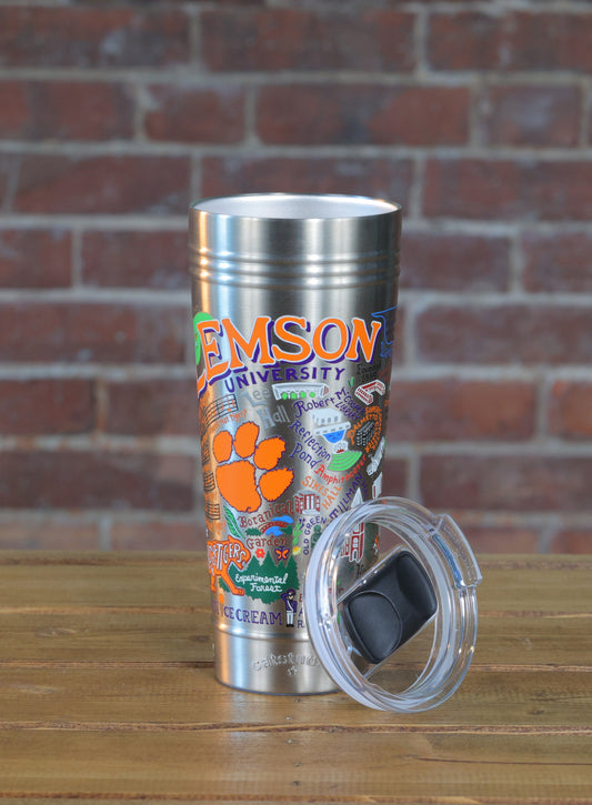 Stainless Steel Clemson Icons Tumbler