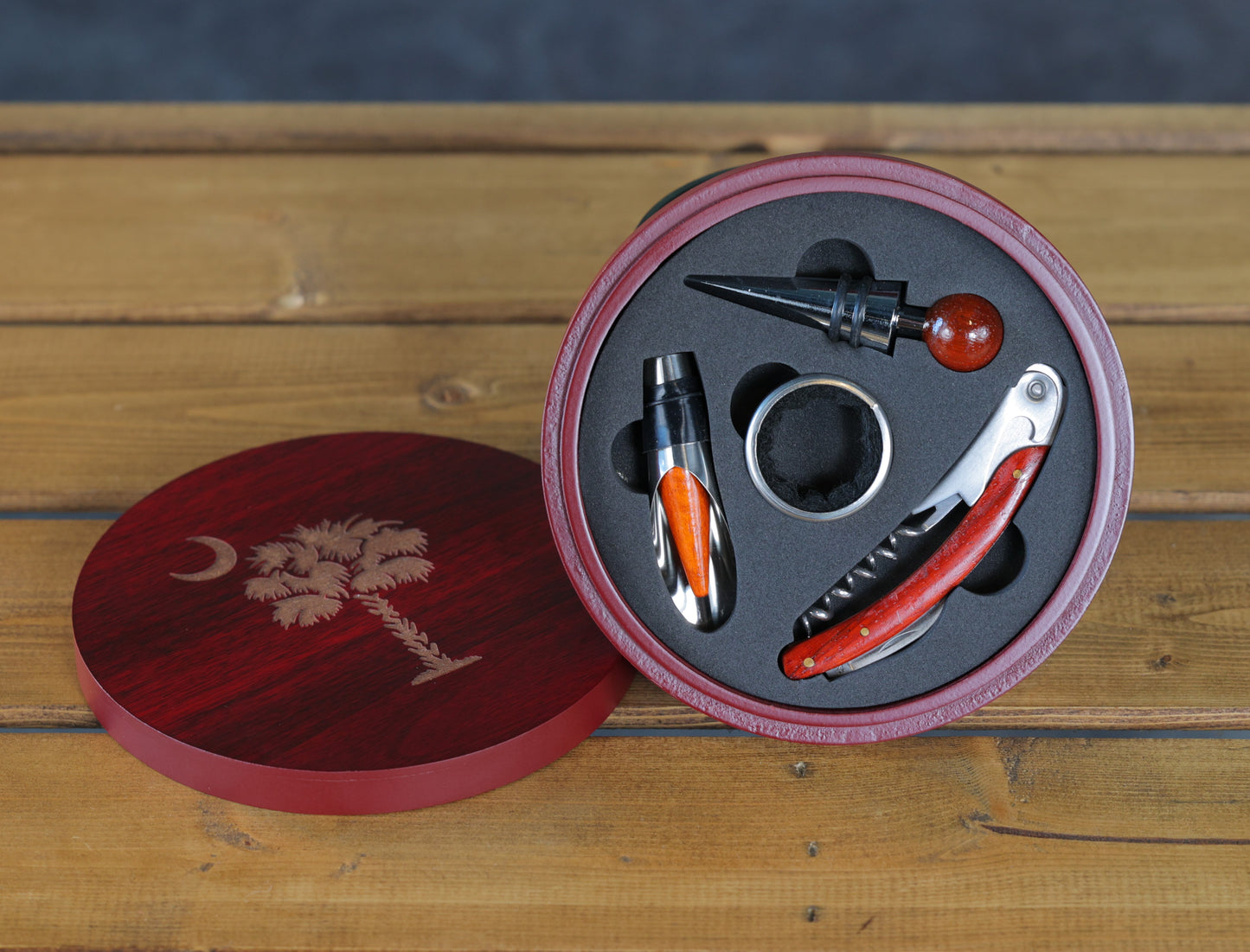 Round Wine Tool Box