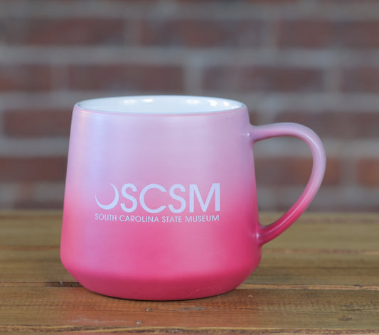 SC State Museum Pink Ombre Mug with Logo