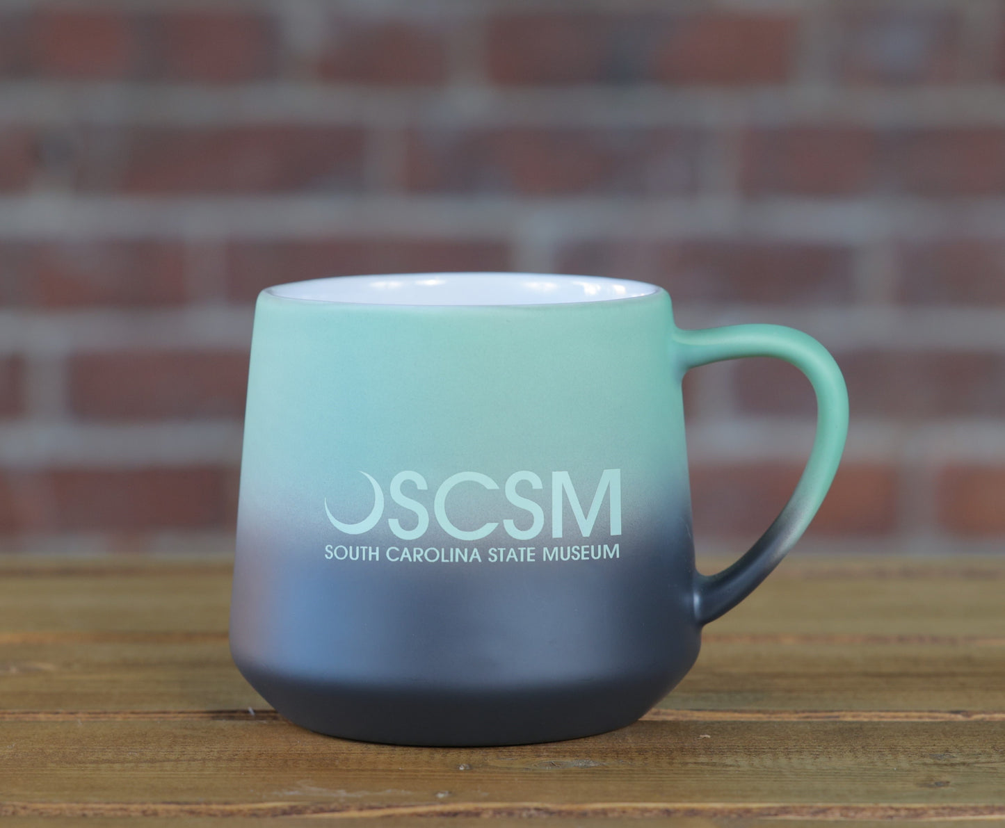 SC State Museum Green Ombre Mug with Logo