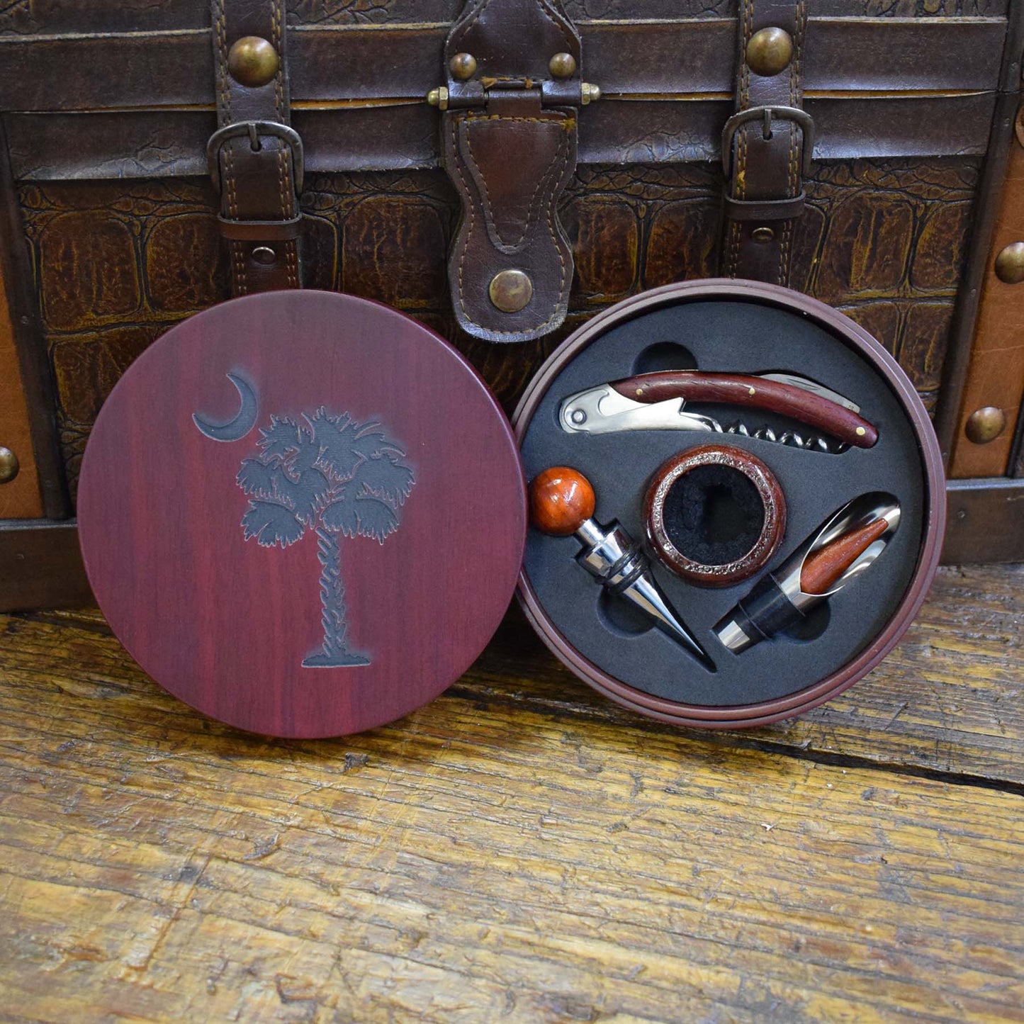 Round Wine Tool Box