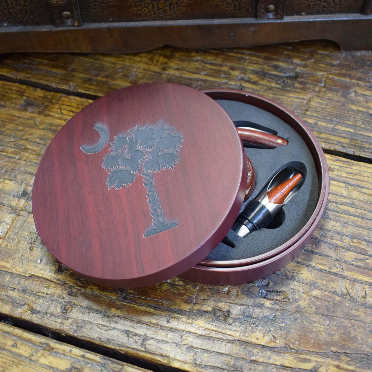 Round Wine Tool Box